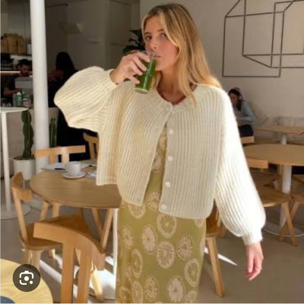 VRG GRL Cream Knit Cardigan